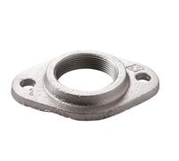 1 pieza - Brida roscada ATUSA Nº 320 - 1/2 pulgadas ovalada de hierro maleable, galvanizado, conector para tuberías de agua fría y caliente en el suministro de agua potable en la construcción de