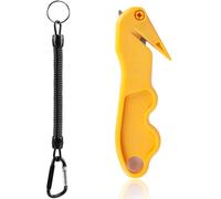 1 Pieza Cuchillo De Seguridad Amarillo Para Entregas Urgentes, Mini Cortador Profesional, Con Correa Negra Cuchillo De Seguridad Para Almacén