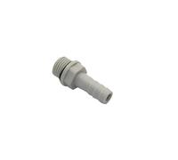 1 pieza de conector de manguera de plástico de 6 mm, 8 mm, 10 mm, 12 mm, cola de púas, conector de rosca macho BSP de 1/4", adaptador de acoplamiento de unión, accesorios de tubería(Grayish white-01)