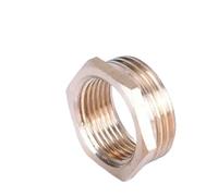 1 pieza de conector reductor de casquillo hexagonal de latón de 1/4, 3/8, 1/2, 3/4 F (hembra) a M (macho) con adaptador de cobre reductor roscado(G1(F) XG1-1I2(M))