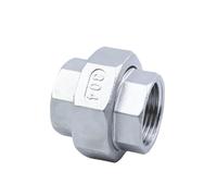 1 pieza de conexión de tubería de acero inoxidable 304, junta de agua de tornillo, unión roscada hembra BSPT, for accesorios de conexión de manguera(2 Inch)
