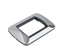 1 pieza de placa de plástico ovalada, 3 módulos para caja 503, compatible con Bticino Living Light, color cromo brillante, serie MBL