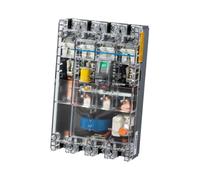 1 pieza Disyuntor diferencial Corriente 30/100mA | Especificaciones adicionales: carcasa transparente; Tiempo de disparo 0.1s(0.2S; 30MA; 4P (4300); 400A)