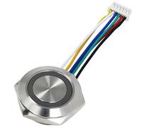 1 pieza/interruptor de luz Ultra corto momentáneo 16/19/22/25/30mm 12V 220V 1NO pulsador metálico impermeable con conector de cable de doble cabeza(30mm 1NO-oposito)