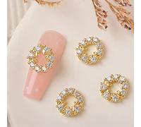 1 pieza Metal Nail Art Rhinestones Aleación Remaches Coloridos Colgantes Navidad Papá Noel Renos Muñeco de Nieve Accesorios Remaches de Metal para Arte