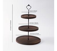 1 pieza, Soporte de madera para pasteles y cupcakes de 2/3 niveles, de cupcakes de madera, Bandeja de servir para de estilo , , fiestas de té, baby showers, decoración de cocina