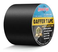 1 Rollo Cinta Gaffer Negra Ancha 100mm x 27,4m Impermeable Sin Residuos