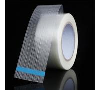 1 rollo de cinta adhesiva de fibra de vidrio, cinta de embalaje reforzada para reparación, cinta de fleje de filamento transparente para caja de envío resistente, cinta de reparación de línea recta
