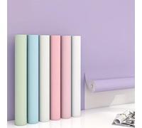 1 Rollo de Papel Tapiz Autoadhesivo de PVC de 1/2/5/10 m, Impermeable, para Renovación de Gabinetes de Cocina, Películas Decorativas, Adhesivos de Vinilo para Pared light blue 30cmx1m