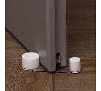 1 ud. Tope de puerta de acero para suelo y pared, con goma de silicona, protector de manija y cuña para puerta de casa B