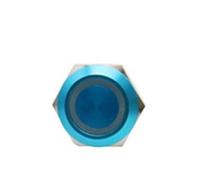1 Uds 16/19/22mm 3 Triple Color RGB LED luz micro interruptor corto Strock momentáneo auto-reinicio impermeable Metal interruptor de botón de encendido(Blue,22mm,3V)