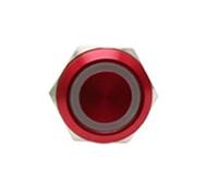 1 Uds 16/19/22mm 3 Triple Color RGB LED luz micro interruptor corto Strock momentáneo auto-reinicio impermeable Metal interruptor de botón de encendido(Red,22mm,24V)