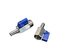 1 Uds 304 acero inoxidable 1/8 1/4 3/8 1/2 BSP x 7/8/10/12mm espiga for manguera mini válvula de bola sanitaria accesorios tubería caseros con azul(MALE-8MM BARB,0.5 Inch)