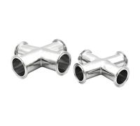 1 Uds. Abrazadera cruzada de acero inoxidable 304 de 4 vías OD19/25/38/51/63/76mm accesorio de tubería cerveza casera 3/4 "1" 2 "3" 4 "pulido externo interno