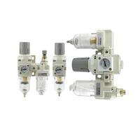 1 Uds compresor de aire neumático dos piezas separador aceite y agua AC2010 procesador fuente filtro bomba válvula reguladora presión Gas(AW4000-04)