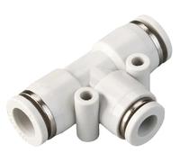 1 Uds conector neumático mejor calidad conectores de tubería de plástico de alta resistencia accesorios blancos adaptador de 6mm 8mm conector de tubo de rosca BSPT(PE,8mm)