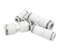 1 Uds conector neumático mejor calidad conectores de tubería de plástico de alta resistencia accesorios blancos adaptador de 6mm 8mm conector de tubo de rosca BSPT(PU,12mm)