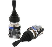 1 Uds interruptor basculante cruzado interruptor de palanca de mando momentáneo 2/4 posiciones 2NO 4NO autorreinicio autoblocante 30mm serie HKA1 (Color : 4 Way Self Lock)(4 Way Self Lock)