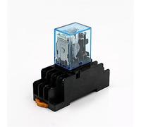 1 Uds MY4NJ electrónico Micro Mini relé electromagnético 5A 14PIN bobina 4DPDT con base de enchufe PYF14A DC12V 24V AC110V 220V LED(DC 24V)