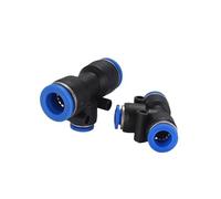 1 Uds PEG6-4 PEG8-4 PEG8-6 PEG10-6 PEG10-8 PEG12-10 conector neumático reductor Unequ Tee tipo T tubo de aire de bloqueo deslizante de 3 vías(PEG8-4)