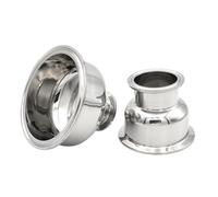 1 Uds Tri abrazadera reductor de cuenco semiesférico SS304 sanitario de acero inoxidable 1,5 "2" 2,5 "3" 4 "reductor 50,5/64/77, 5/91/119mm accesorio de tubería