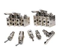 1 Uds válvula mecánica neumática de aire TAC2-31V 3P 3S 4V 4P conmutación botón neumático(Tac-41p-34c)