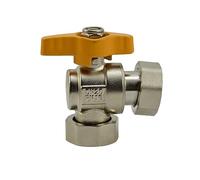 1 Uds válvula triangular segregador de agua 3/4 "hembra doble giratorio en calentador(Yellow Handle)