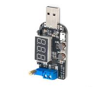 1 unid USB ajustable Step-Up/Down módulo de fuente de alimentación 05V-30V 2A pantalla LED para DIY Electrónica I+D carga de batería negro
