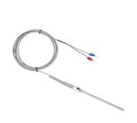 1 unidad de 0-800 grados M8 1 m 2 m 3 m 5 m KJ PT100 tipo 50 mm 150 mm 100 mm 200 mm, cable de rosca de sonda, sensor de temperatura de horno termopar(2m M8 K)