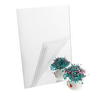 1 unidad de hoja de espejo flexible de acrílico irrompible para pegar y pegar en la pared, hoja de espejo autoadhesiva para decorar armarios, oficina, dormitorio, para cortar a medida, azulejos