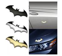 1 unidad de pegatinas 3D con forma de murciélago para coche, pegatina con emblema de logotipo de coche de Metal fresco, accesorios de estilo para motocicleta y automóvil