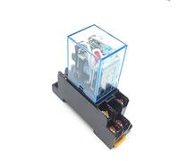 1 unidad HH62P HHC68A-2Z Micro electrónico Mini relé electromagnético 10A bobina de 8 pines DPDT con Base enchufe DC12V,24V AC110,220V(AC 220V)