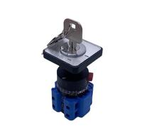 1 unidad LW26-32F Interruptor rotativo universal de leva de 32 A, 380 V, con llave de bloqueo de encendido/apagado y corte de alimentación trifásico. Cable de control principal.
