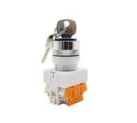 1 unidad XB2-BG25 LA38 LAY7 22mm perilla Selector interruptor de llave de bloqueo giratorio 2 3 posiciones 1NO1NC 2NO con 2 interruptores de botón de enganche