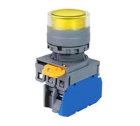 1 unids/22mm FXBY6 interruptor de botón con bloqueo momentáneo cabeza de avión iluminada interruptores de plástico 12 V 24 V 110 V 220 V 10 A