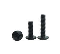 10-100 tornillos de cabeza avellanada negros M2 M2.5 M3 M3.5 M4 M5 M6 TM Tornillos de cabeza de hongo Pernos(16mm,M3 50PCS)