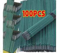 10-100 Uds. Electrodo de soldadura verde Universal, varilla de alambre de soldadura, baja temperatura, fácil fusión, alambre con núcleo de acero al carbono, tubos de soldadura 10PCS