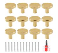 10/12/20 piezas perilla de gabinete manija cajón tiradores de mano reemplazo muebles armario puerta cajón DIY perillas tiradores Gold-12Pcs