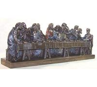 10,16 cm la última cena Estatua de bronce fundido frío, Leonardo da Vinci
