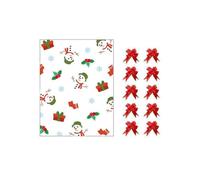 10/20 bolsas de regalo de celofán de Navidad con bridas rojas, decoraciones de Navidad para el hogar, bolsas de embalaje de regalo de Año Nuevo 2026