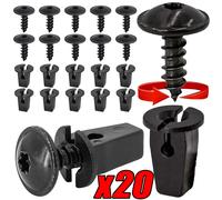 10/20 pares de tornillos autorroscantes para coche, abrazaderas para motor, tornillo Torx, perno, arco de parachoques, guardabarros, protectores contra salpicaduras, fijación de embellecedor de