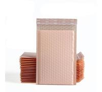 10/25/50 sobres acolchados de burbujas de polietileno de color rosa, sobres acolchados con forro de burbujas, bolsas de polietileno para envío, embalaje, autosellado, 50 unidades, 18 x 23 cm