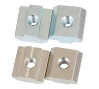 10/50/100 Uds M3 M4 M5 M6 M8 M10 T bloque tuercas cuadradas t-track tuerca martillo deslizante EU20 EU30 EU40 EU45 tuerca de Hardware negra chapada en Zinc(100pcs,EU20-M3)