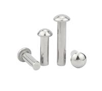10/50 Uds A2-70 botón de acero inoxidable 304 cabeza redonda remache sólido autoenchufable M0.8 M1 M1.2 M1.4 M1.6 M2 M2.5 M3 M4 M5 M6 GB867(20pcs M1.2,6mm)
