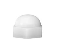 10-50 Uds DIN1587 RoHS Tuerca De Nailon Blanco Y Negro Tapa De Plástico Bellota Decorativa(White,M3 (50Pcs))