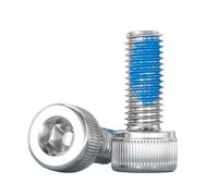 10-50 Uds DIN912 M2M2.5 M3 M4 M5 M6 304 Hexagonal De Acero Inoxidable Cabeza Hueca Perno Medio Recubierto Tornillo Dispensador Pegamento Azul