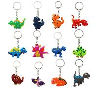 10-50 Uds llavero de dinosaurio colgante regalos de fiesta cumpleaños para niños fiesta de boda regalo jardín de infantes paquete de regalo de Carnaval 50PCS