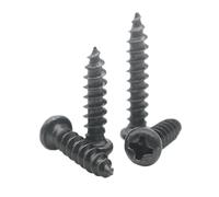 10-50 Uds M1.7 M2 M2.3 M2.6 M3 M4 M5 M6 Mini tornillo autorroscante de cabeza cruzada de acero inoxidable 304 Chapado en Zinc negro(25mm,M6 (10pcs))