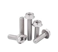 10-50 Uds Perno M3 M4 M5 M6 Tornillos De Cabeza Hexagonal Cruzada Pernos Brida Acero Inoxidable 304(M6x40mm-(10Pcs))
