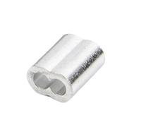 10-50 Uds tapón de Cable de aluminio manga de cuerda de engarzado Clip de fijación de manga de engarce de alambre de 8 formas bloqueo de Cable(50Pcs M1.5)